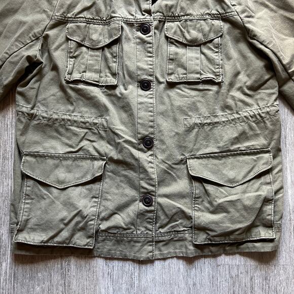 GAP Army/Olive Green Button Down Front Pockets Chore/Barn/Utility Coat Size XL - Picture 3 of 12